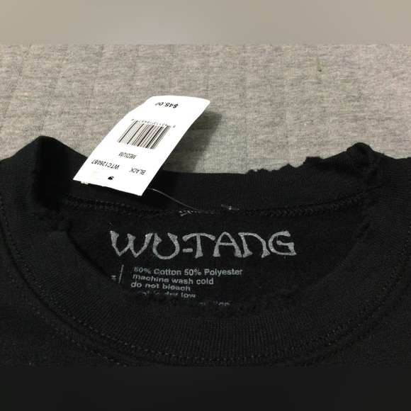 Wu-Tang Clan Black Distressed Crew Neck Sweatshirt Size M - Picture 4 of 7